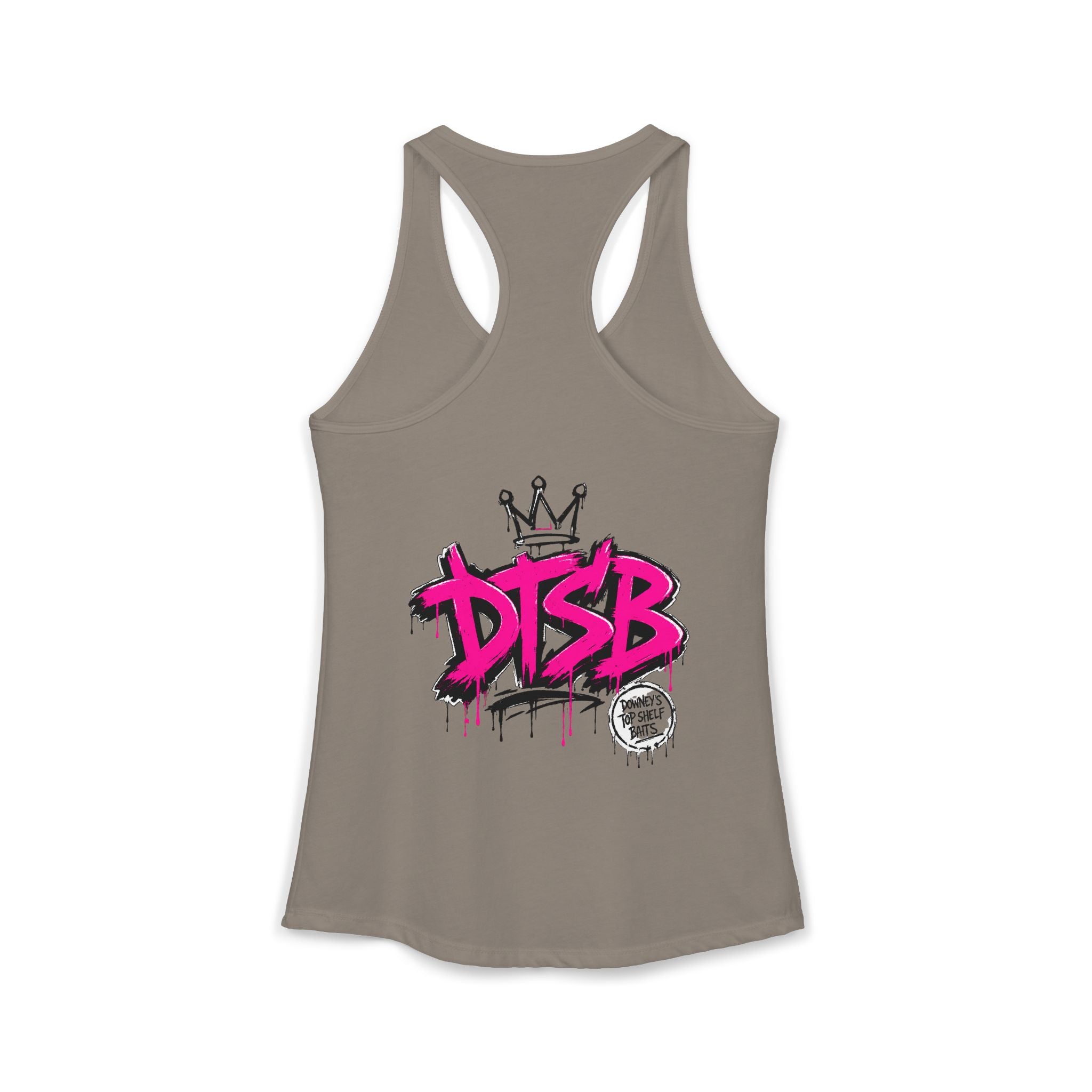Women's Ideal Racerback Tank Pink Logo