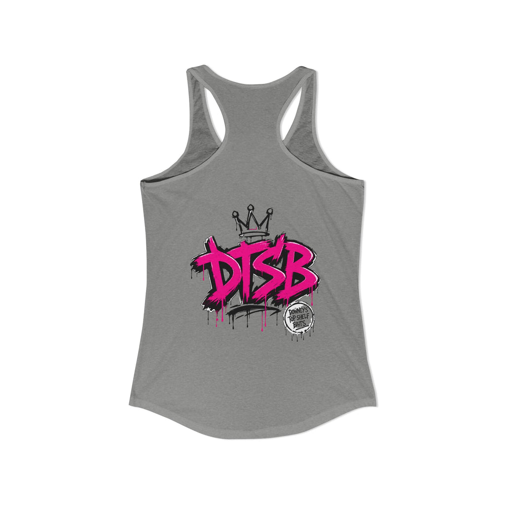 Women's Ideal Racerback Tank Pink Logo