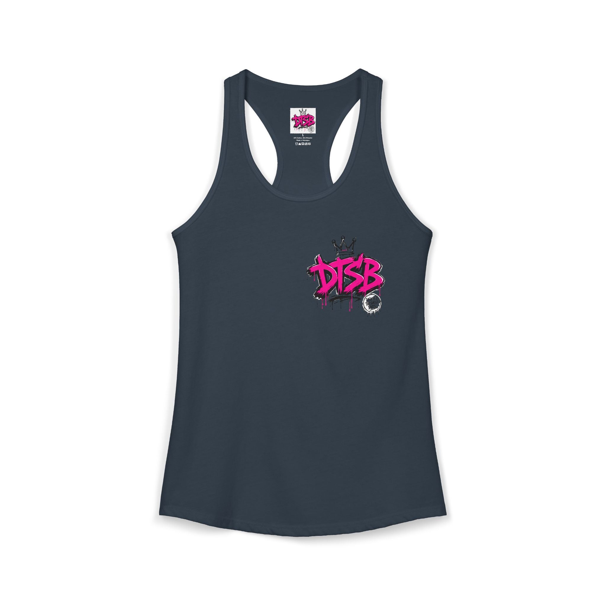 Women's Ideal Racerback Tank Pink Logo