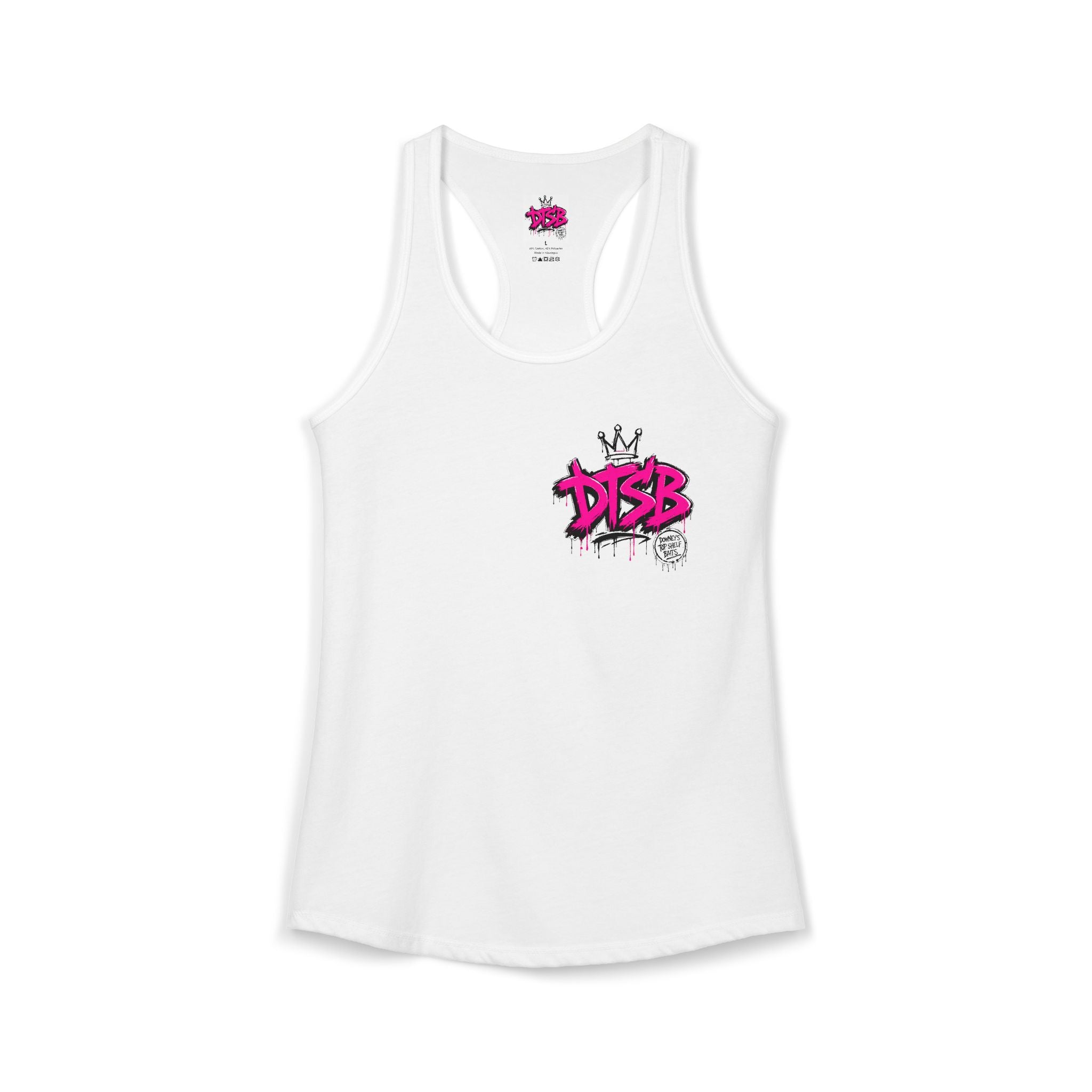 Women's Ideal Racerback Tank Pink Logo