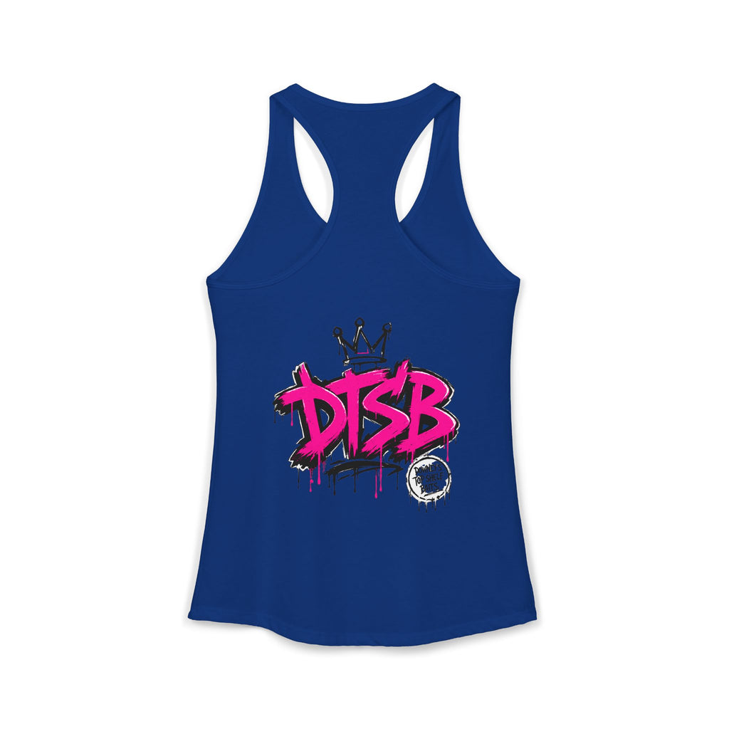 Women's Ideal Racerback Tank Pink Logo