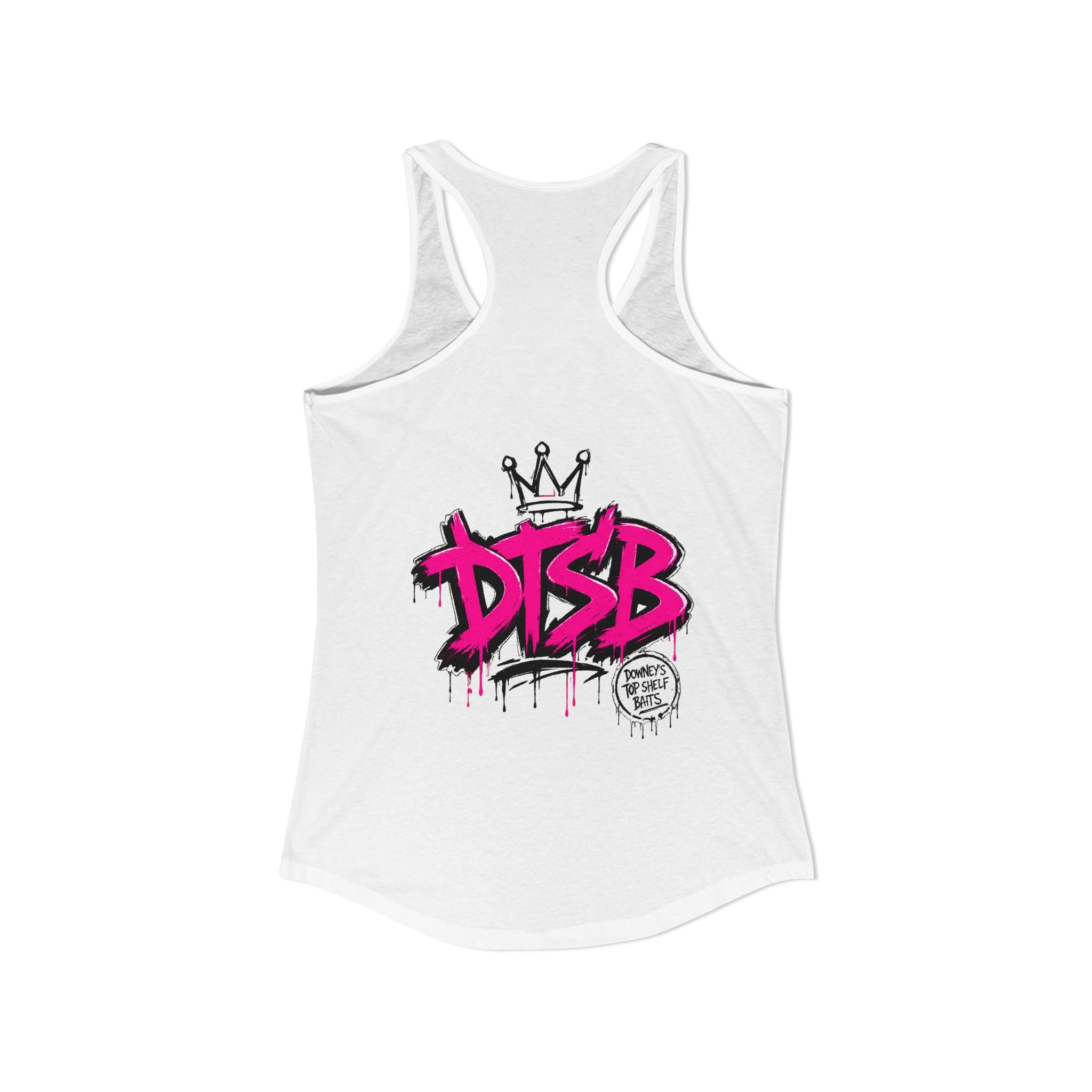 Women's Ideal Racerback Tank Pink Logo
