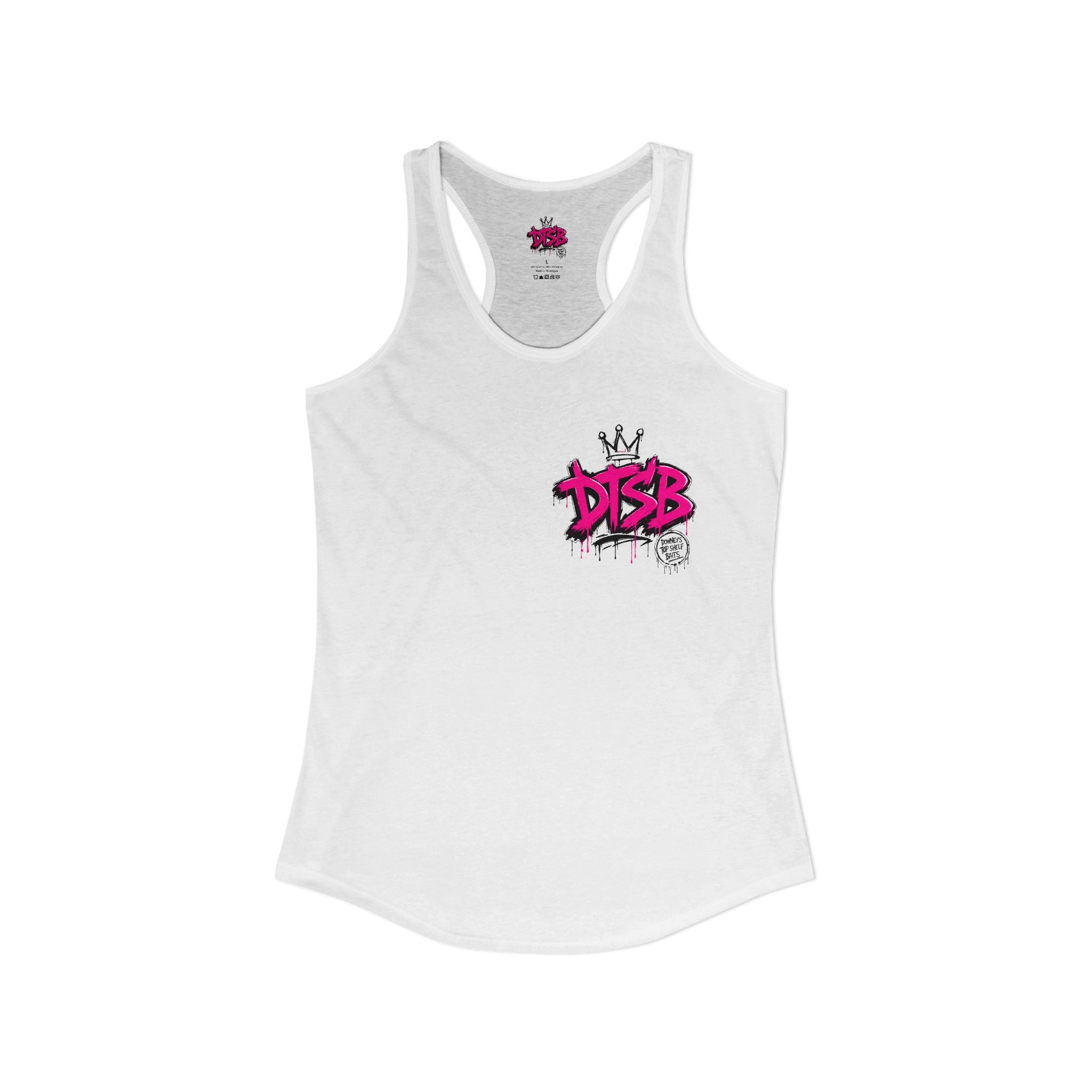 Women's Ideal Racerback Tank Pink Logo