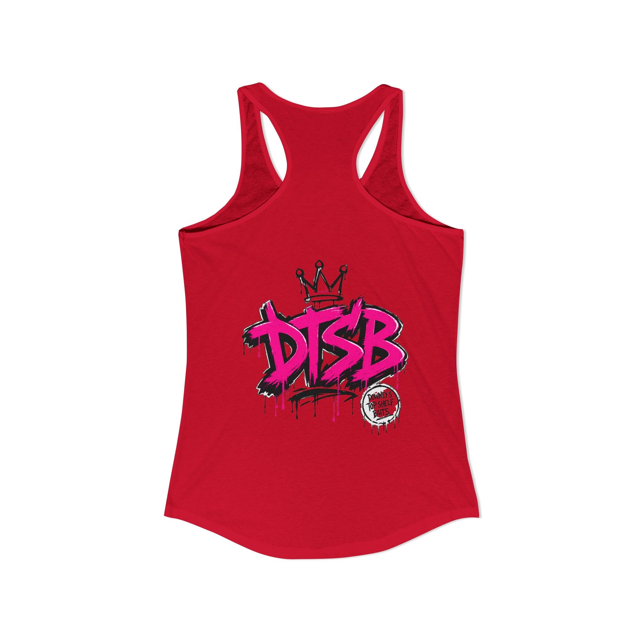 Women's Ideal Racerback Tank Pink Logo