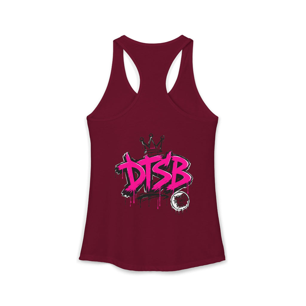 Women's Ideal Racerback Tank Pink Logo