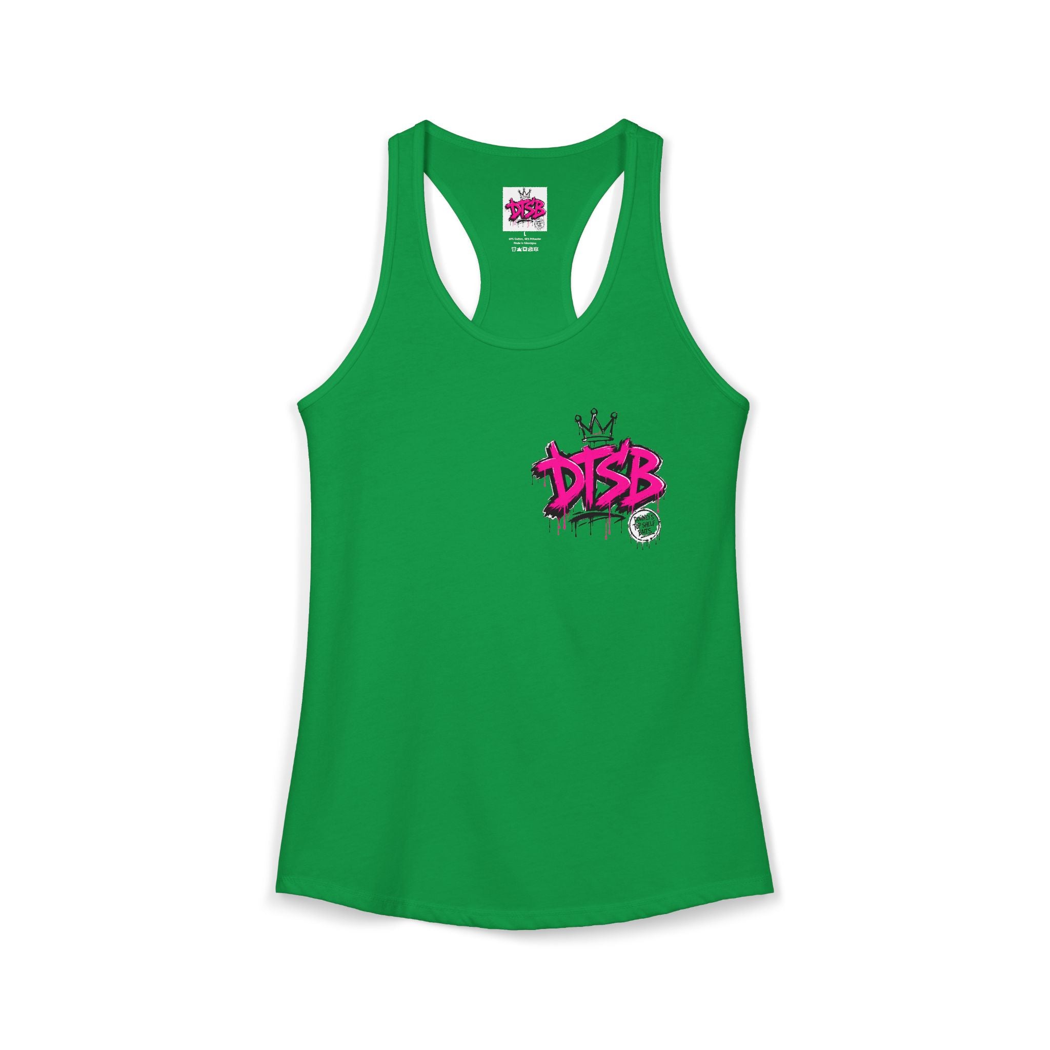 Women's Ideal Racerback Tank Pink Logo