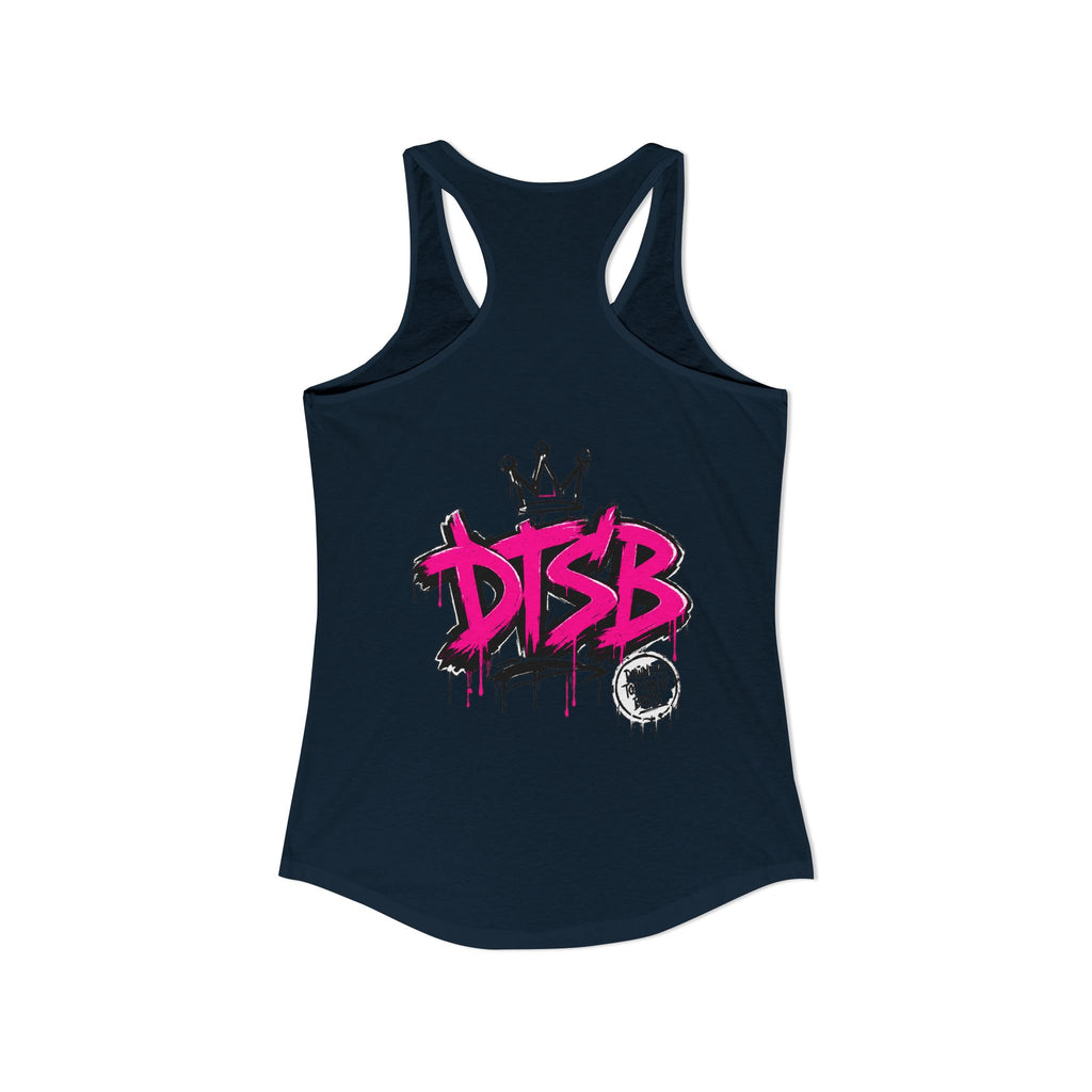 Women's Ideal Racerback Tank Pink Logo