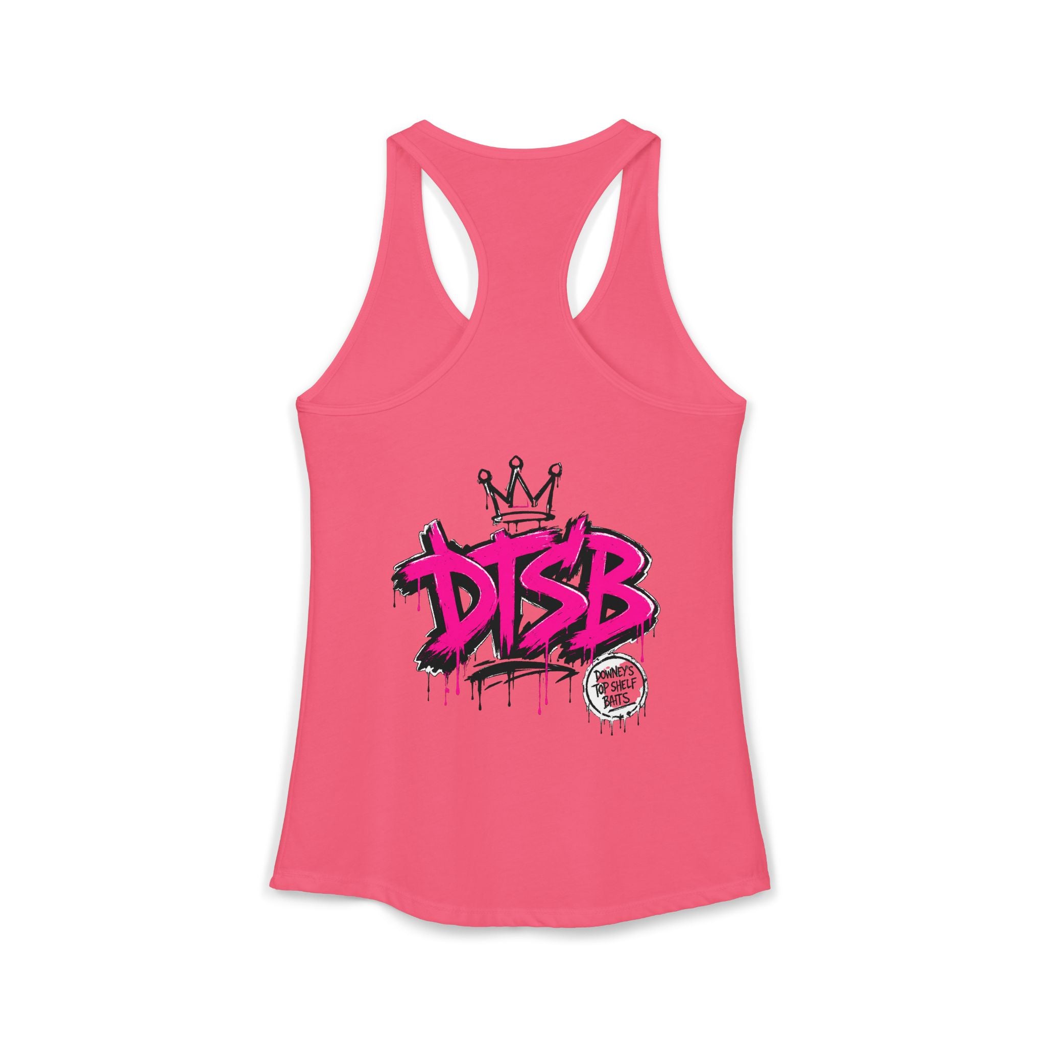 Women's Ideal Racerback Tank Pink Logo