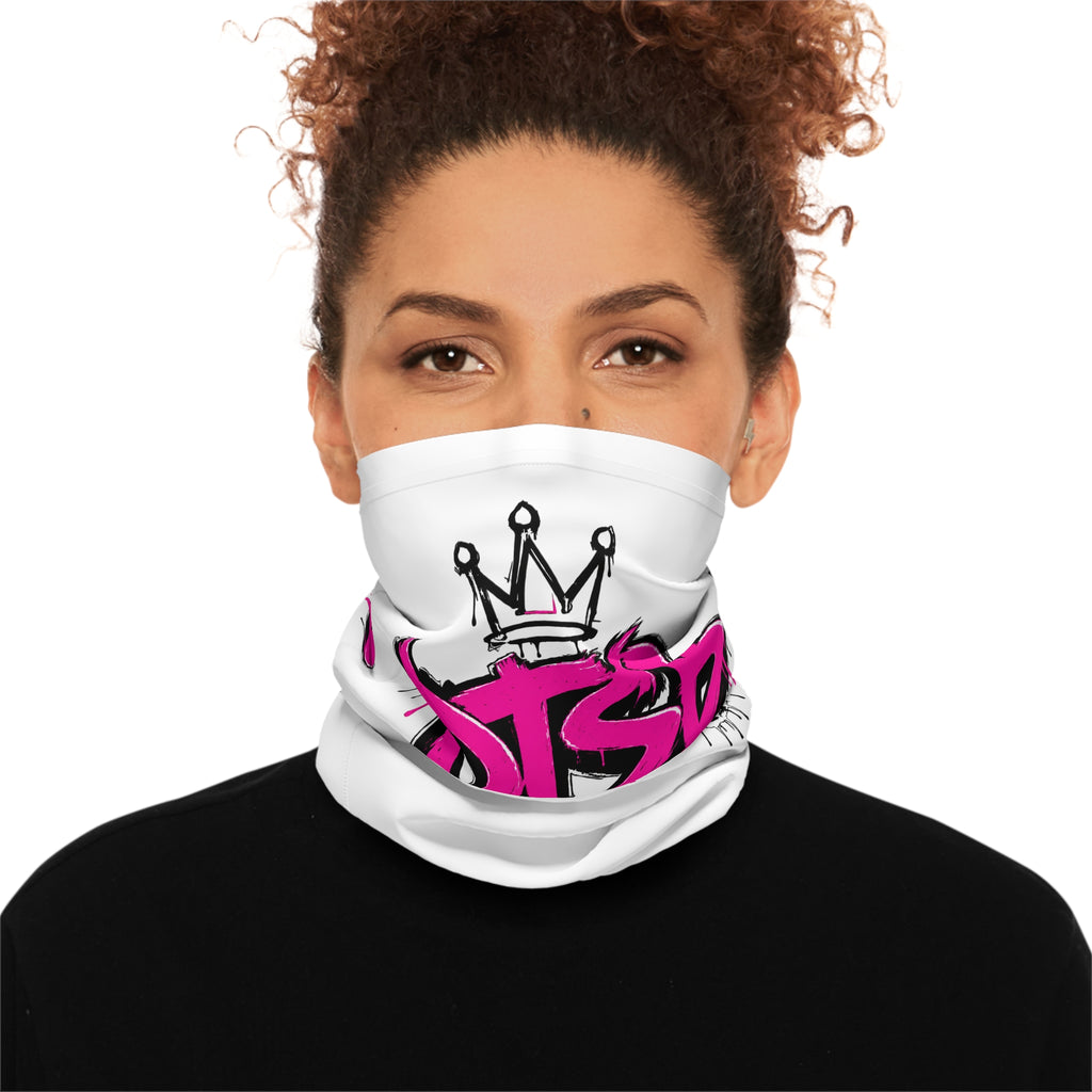 Lightweight Neck Gaiter Pink Logo