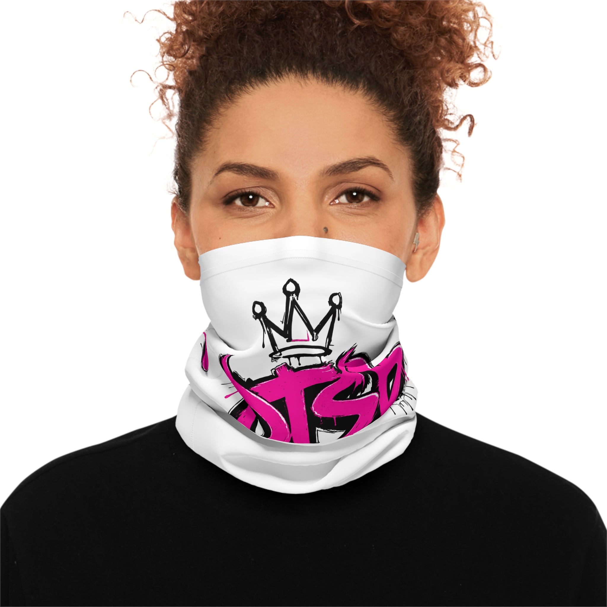 Lightweight Neck Gaiter Pink Logo