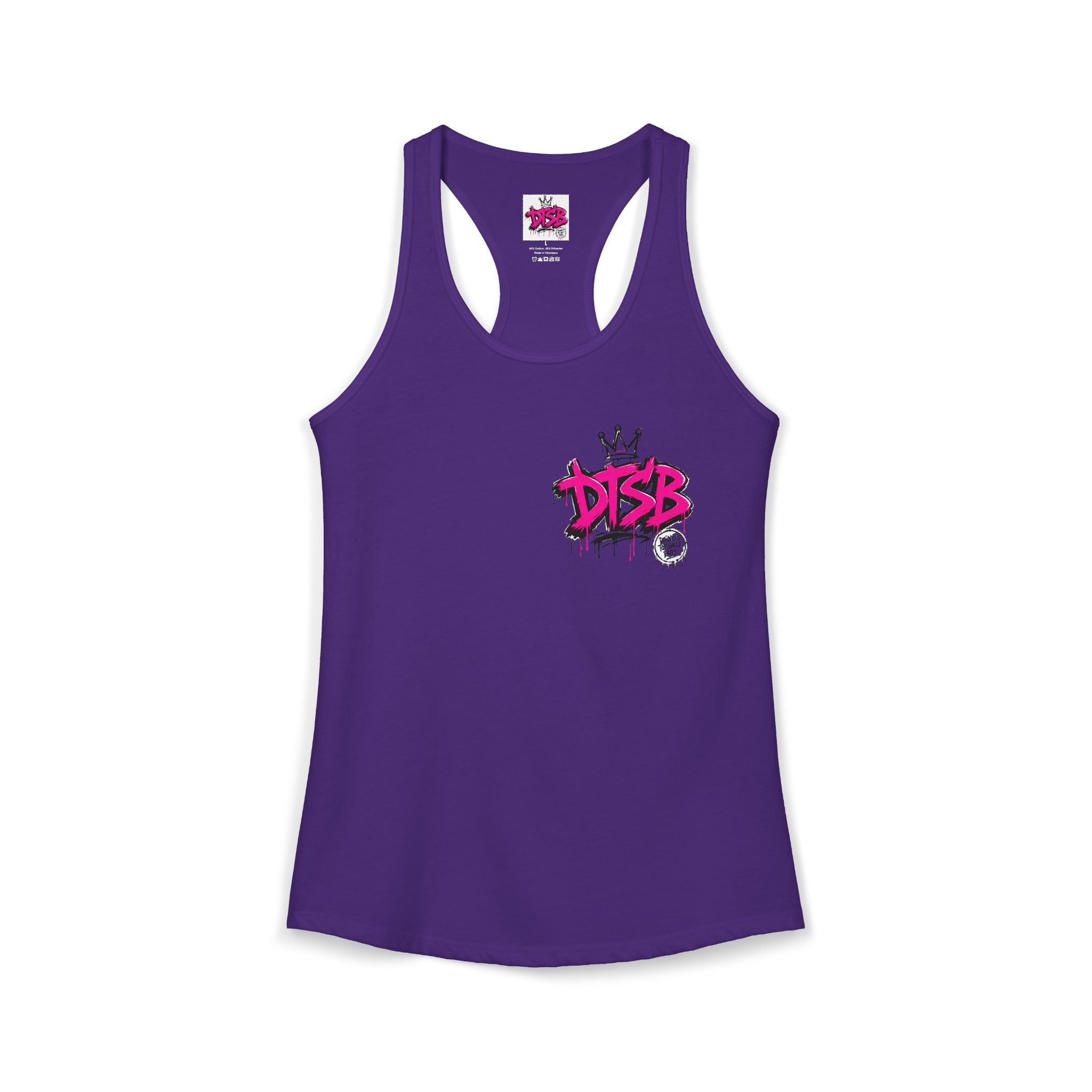 Women's Ideal Racerback Tank Pink Logo