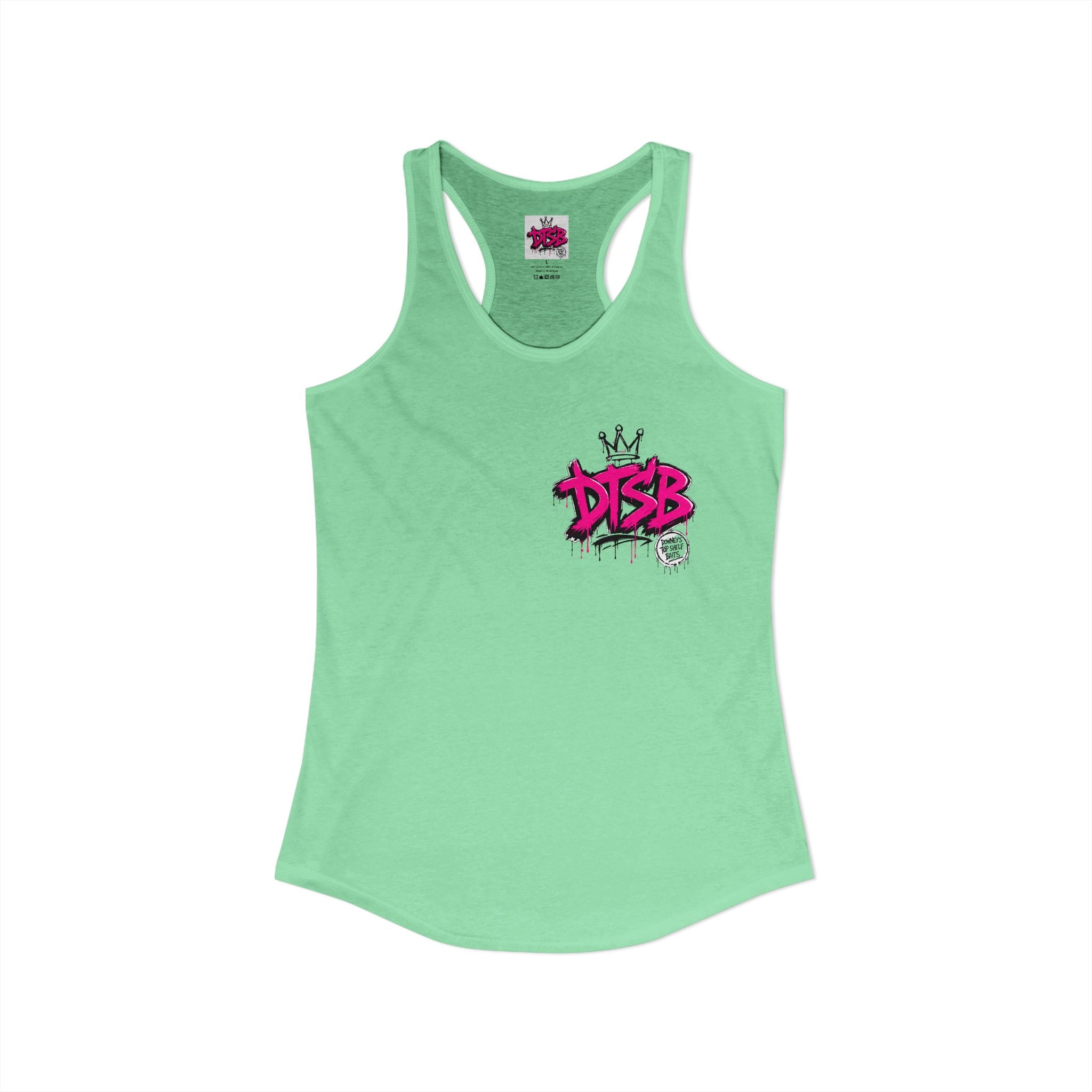 Women's Ideal Racerback Tank Pink Logo