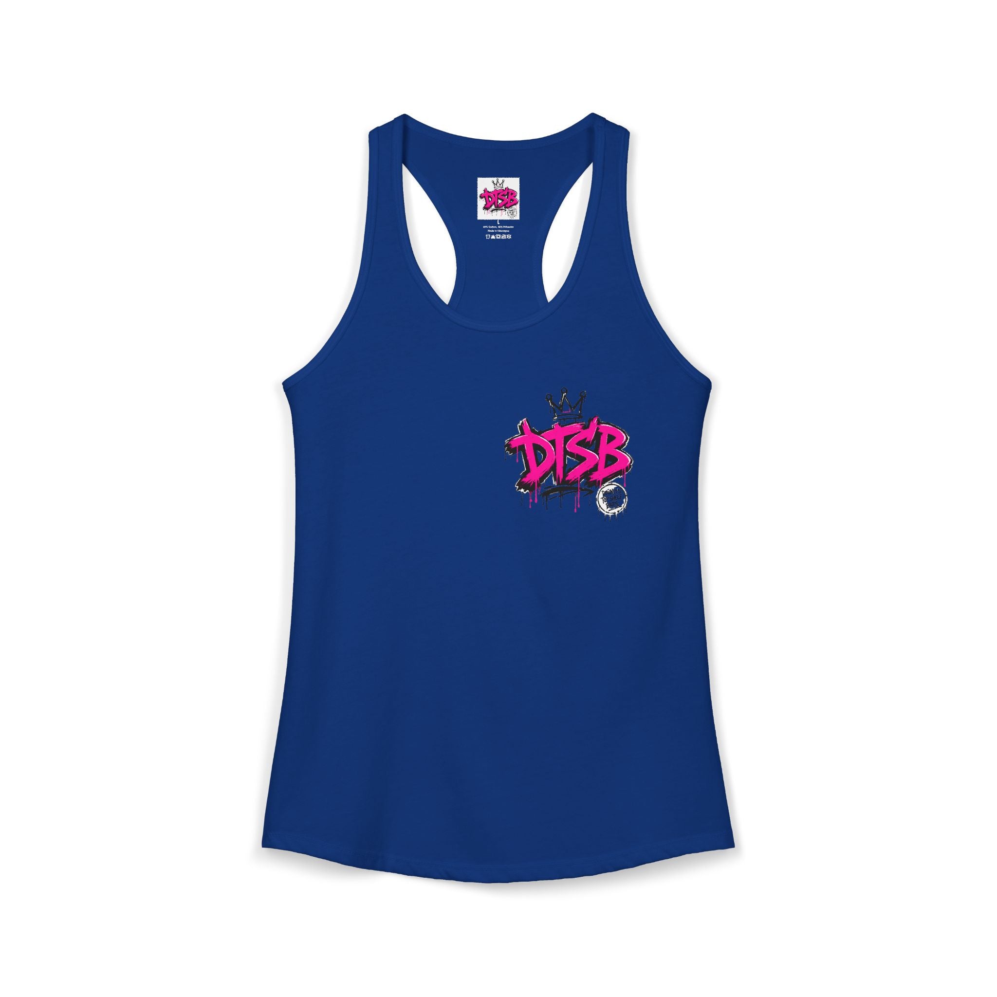 Women's Ideal Racerback Tank Pink Logo