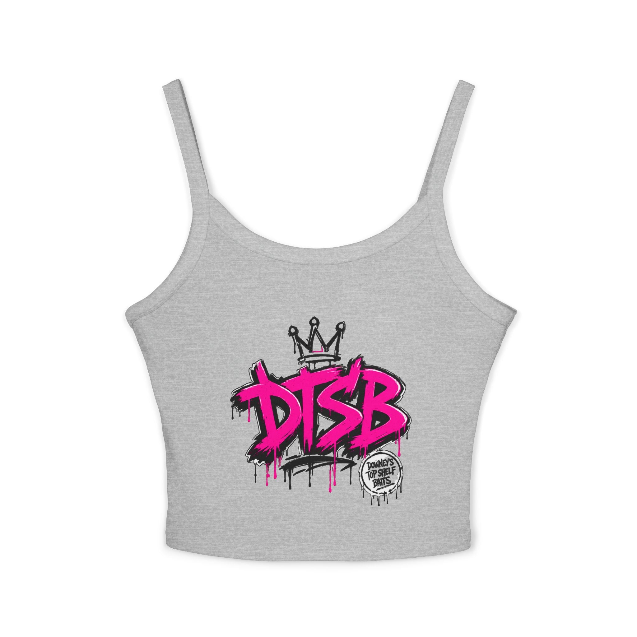 Women's Spaghetti Strap Tank Top Pink Logo