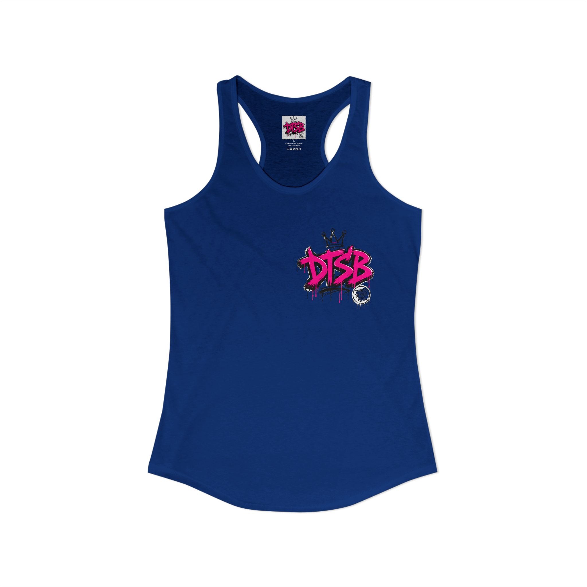 Women's Ideal Racerback Tank Pink Logo