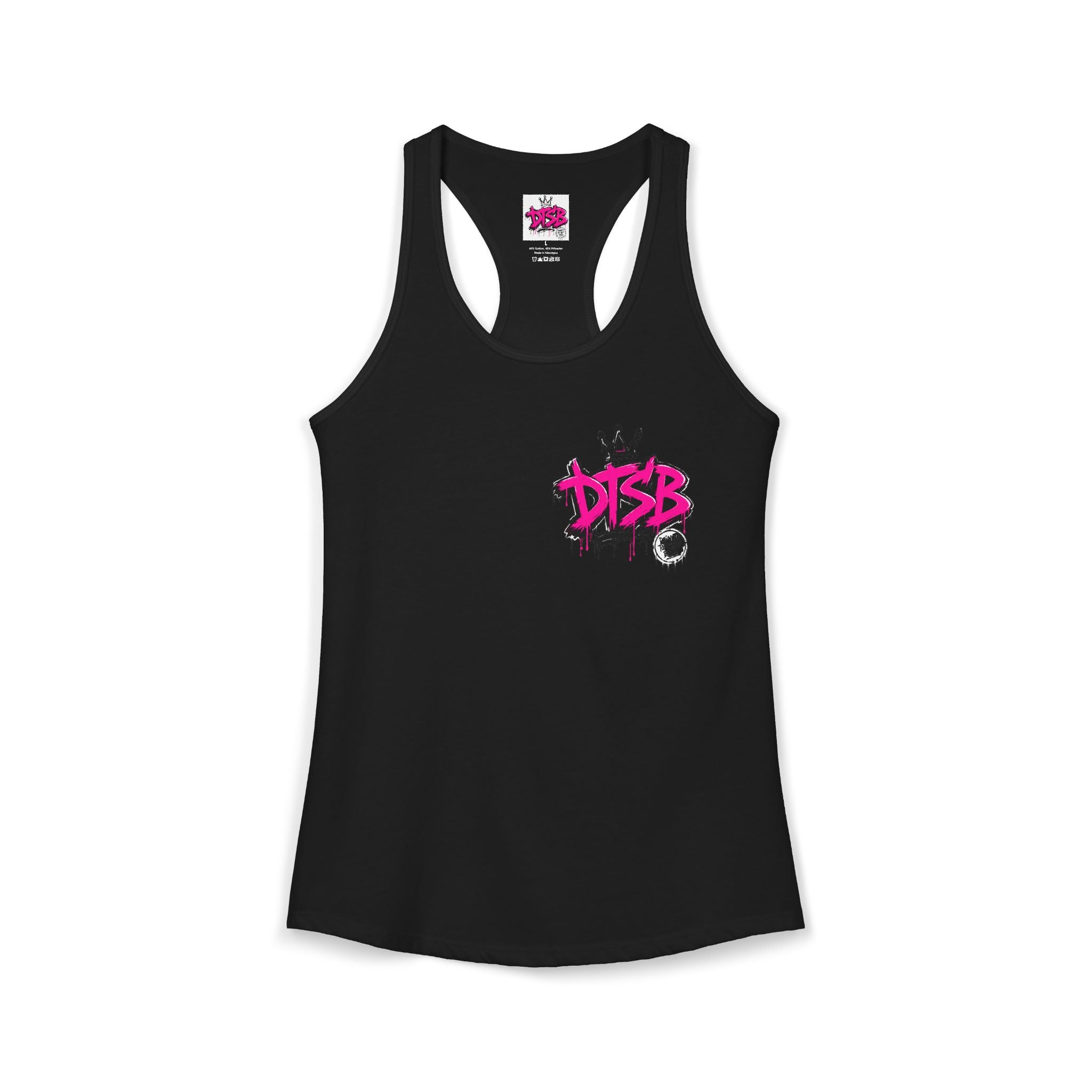 Women's Ideal Racerback Tank Pink Logo