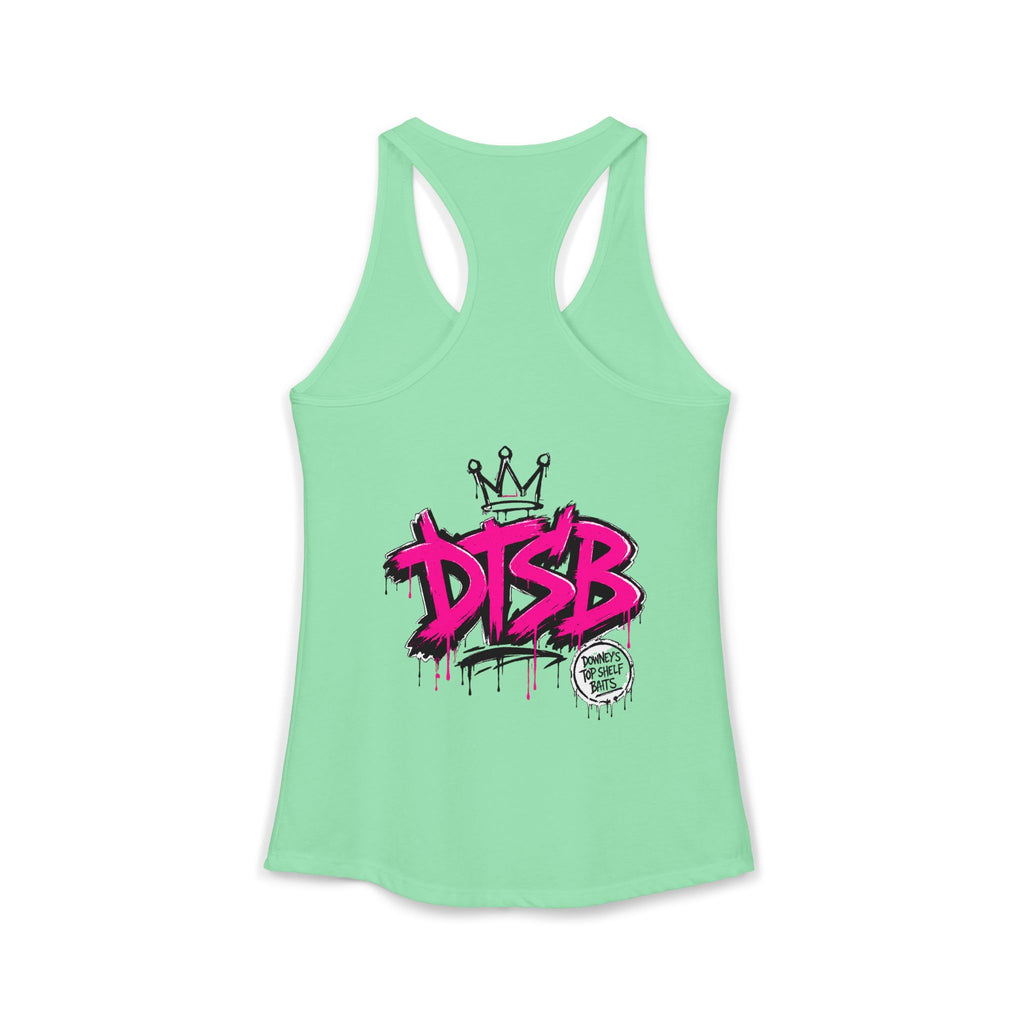 Women's Ideal Racerback Tank Pink Logo