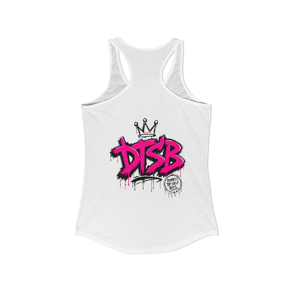 Women's Ideal Racerback Tank Pink Logo