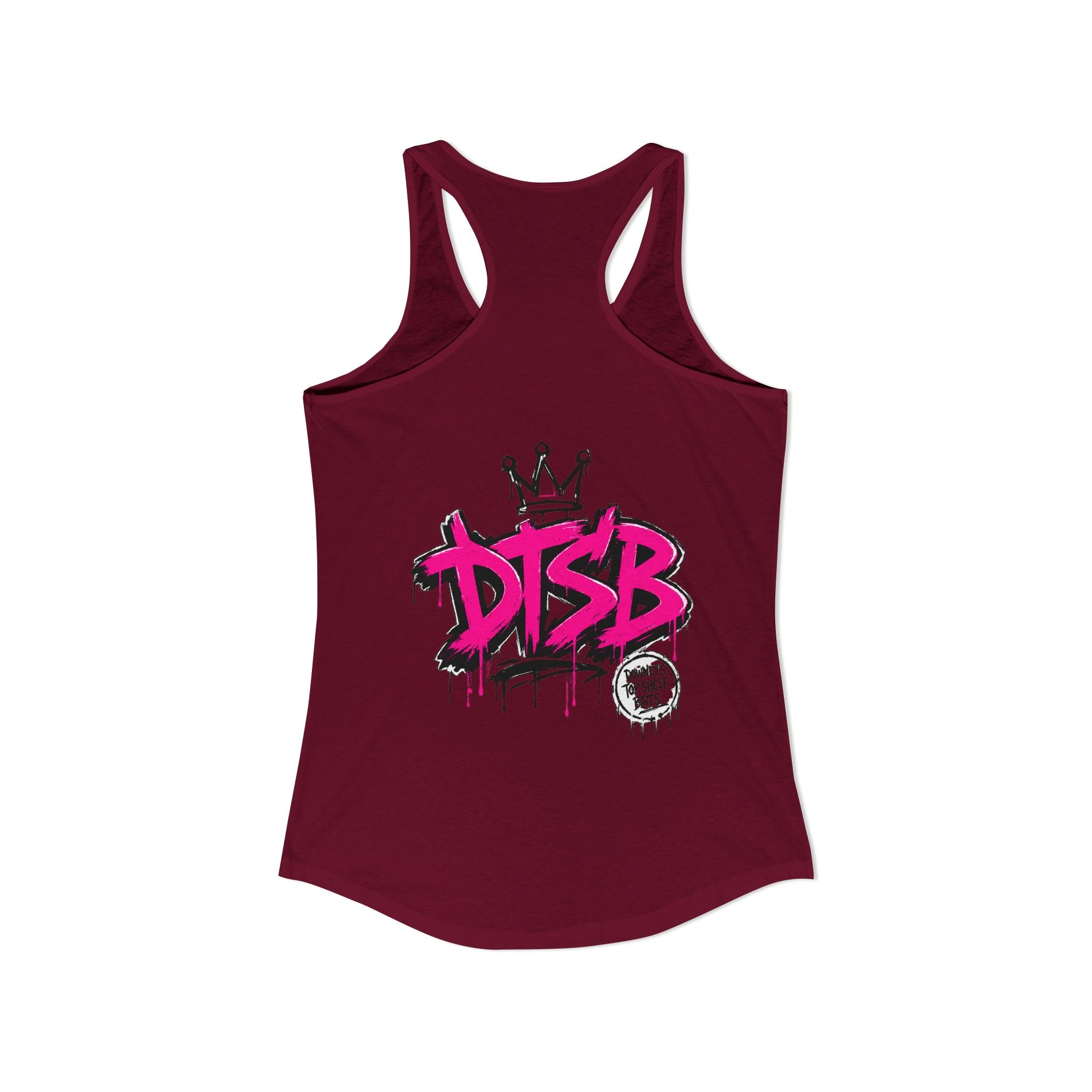 Women's Ideal Racerback Tank Pink Logo