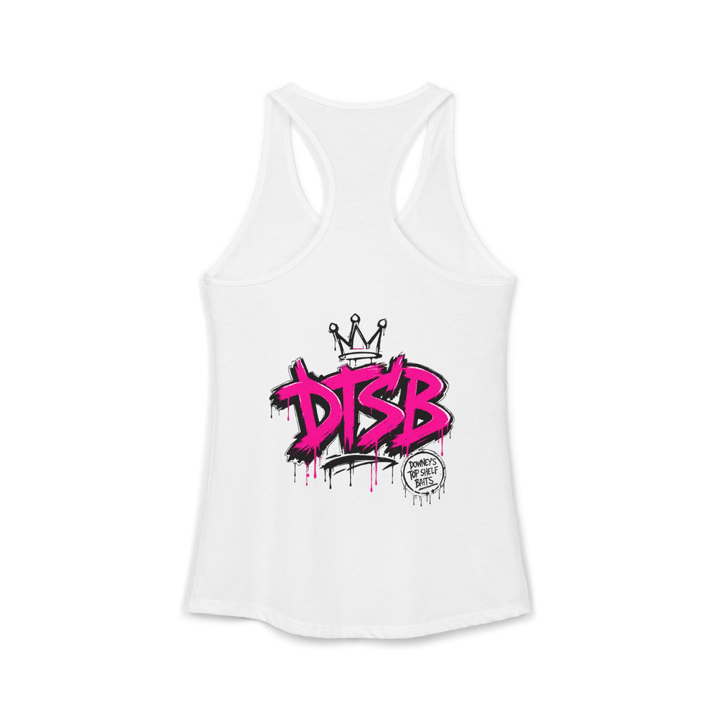 Women's Ideal Racerback Tank Pink Logo