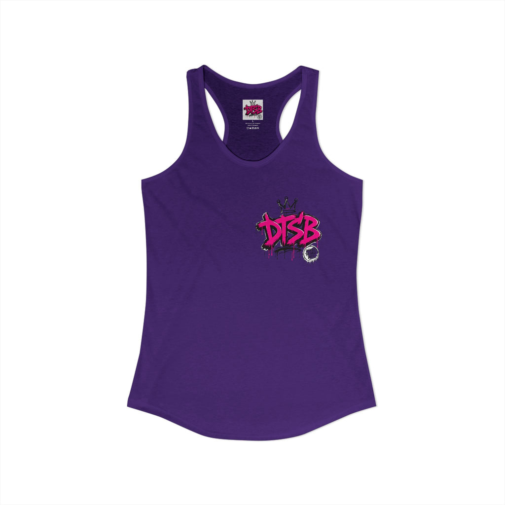 Women's Ideal Racerback Tank Pink Logo