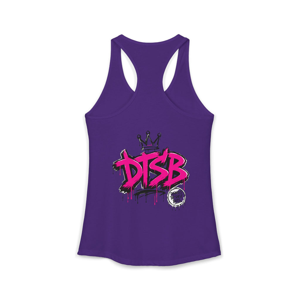 Women's Ideal Racerback Tank Pink Logo