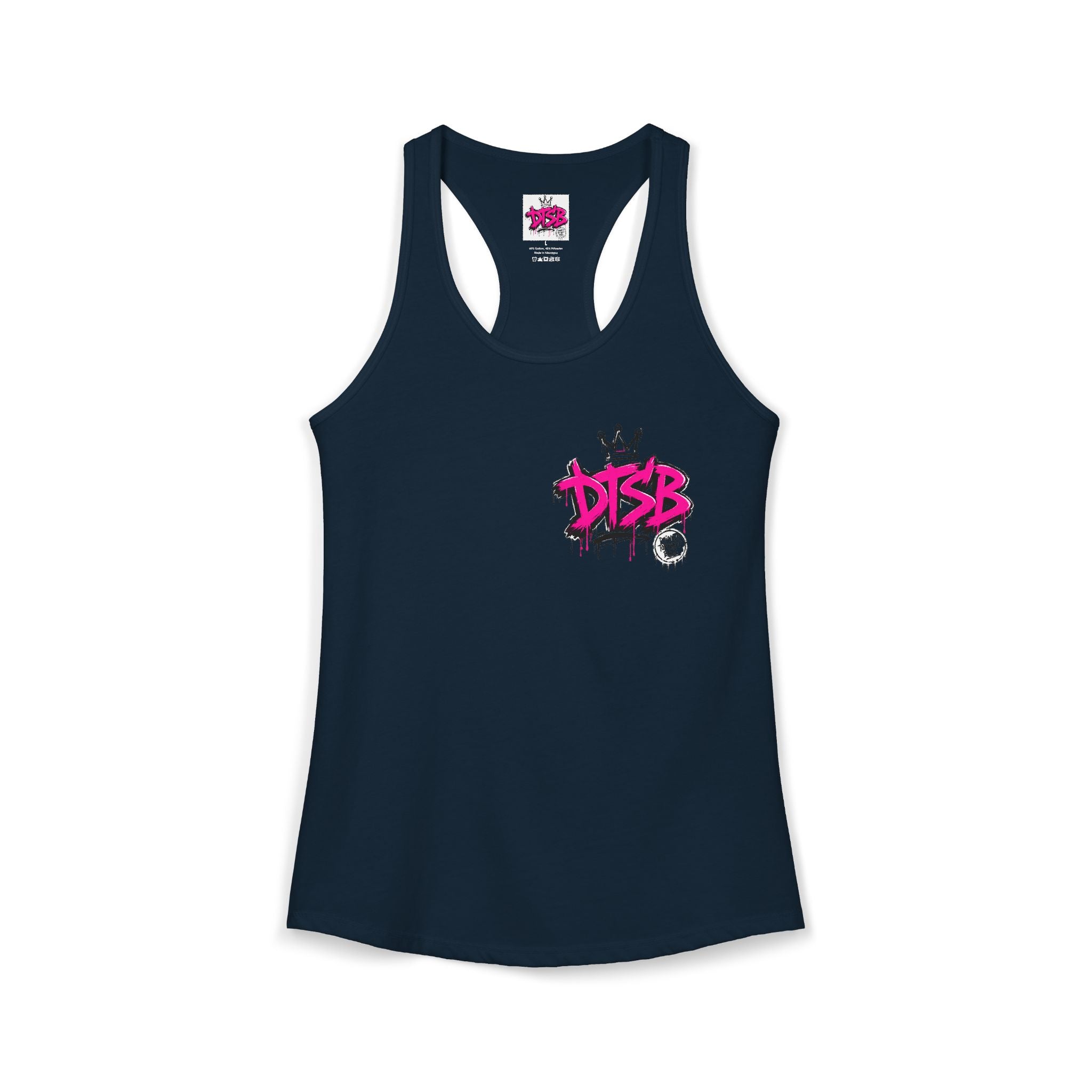 Women's Ideal Racerback Tank Pink Logo