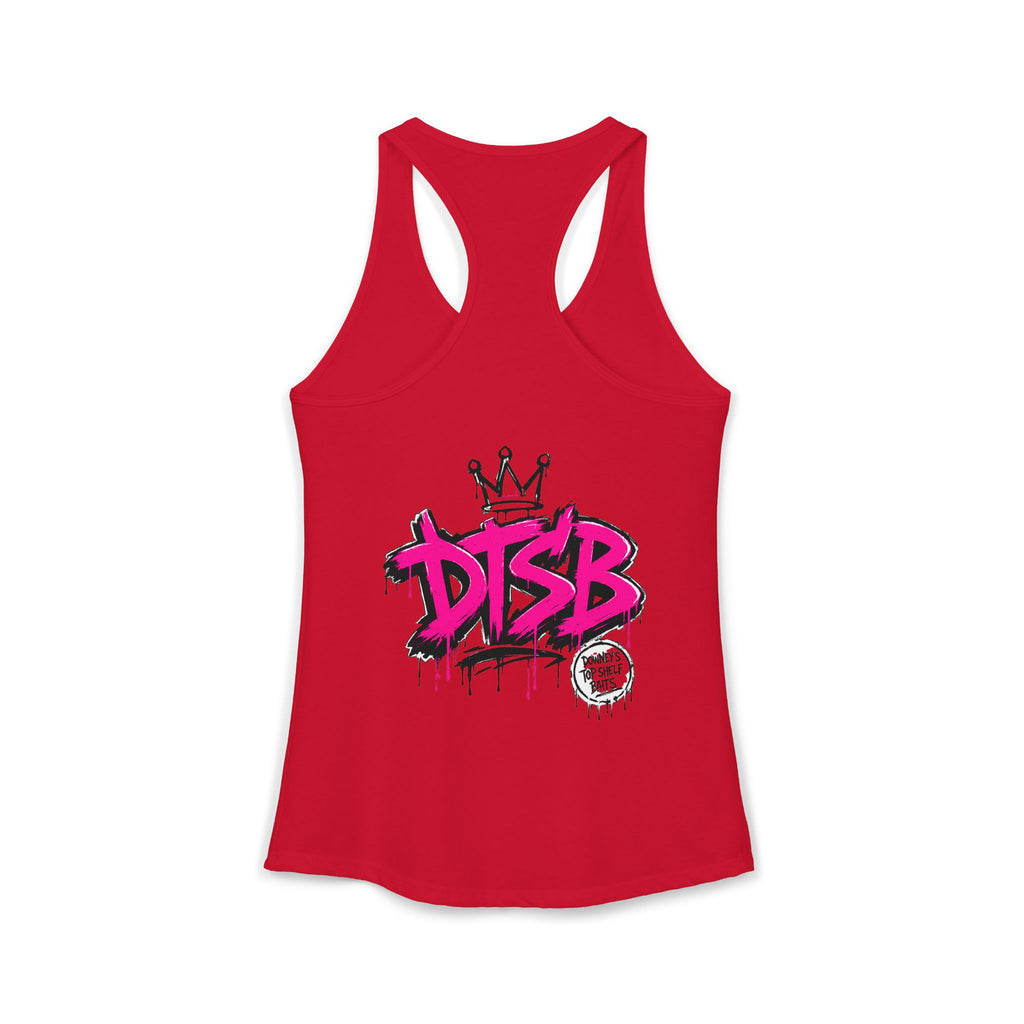 Women's Ideal Racerback Tank Pink Logo