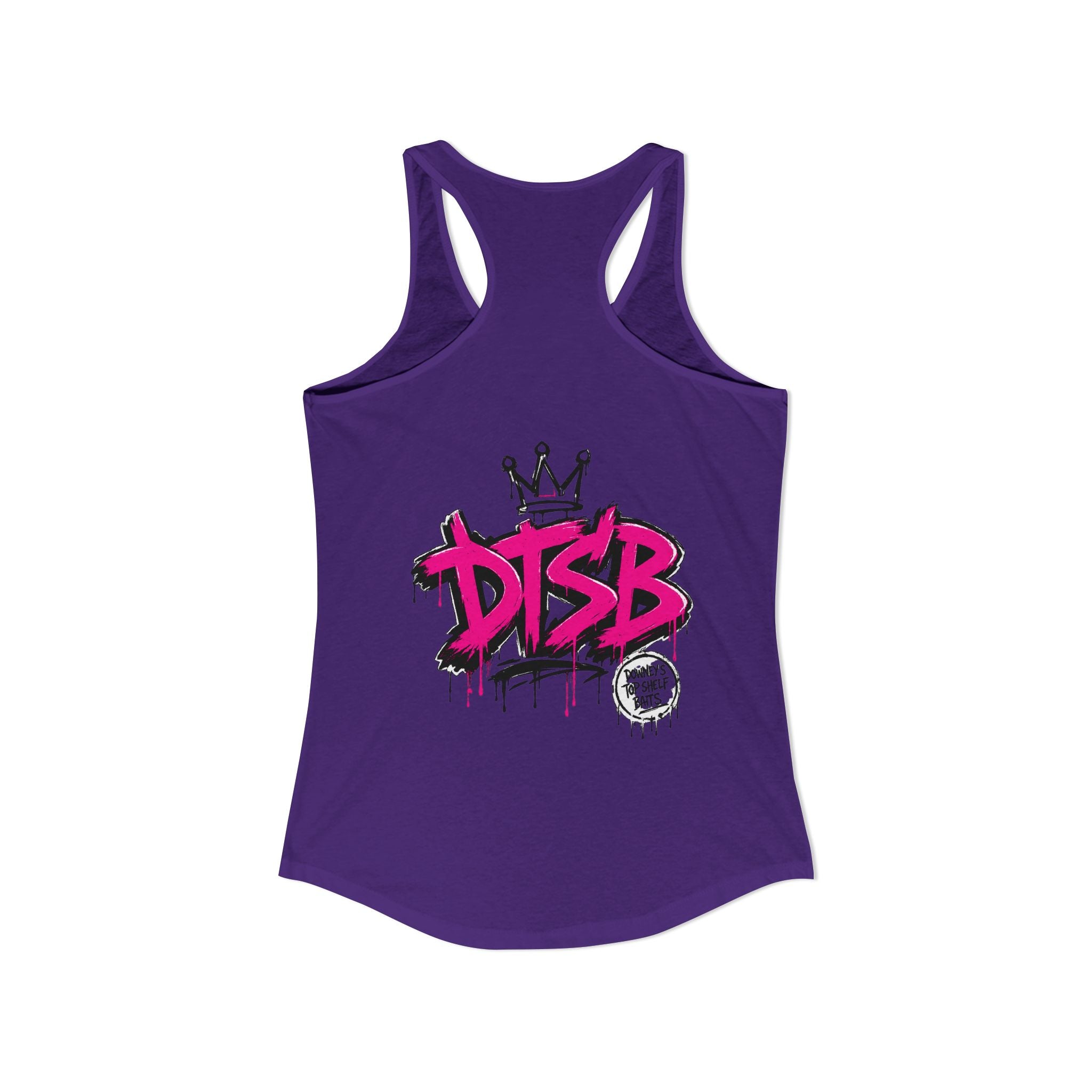 Women's Ideal Racerback Tank Pink Logo