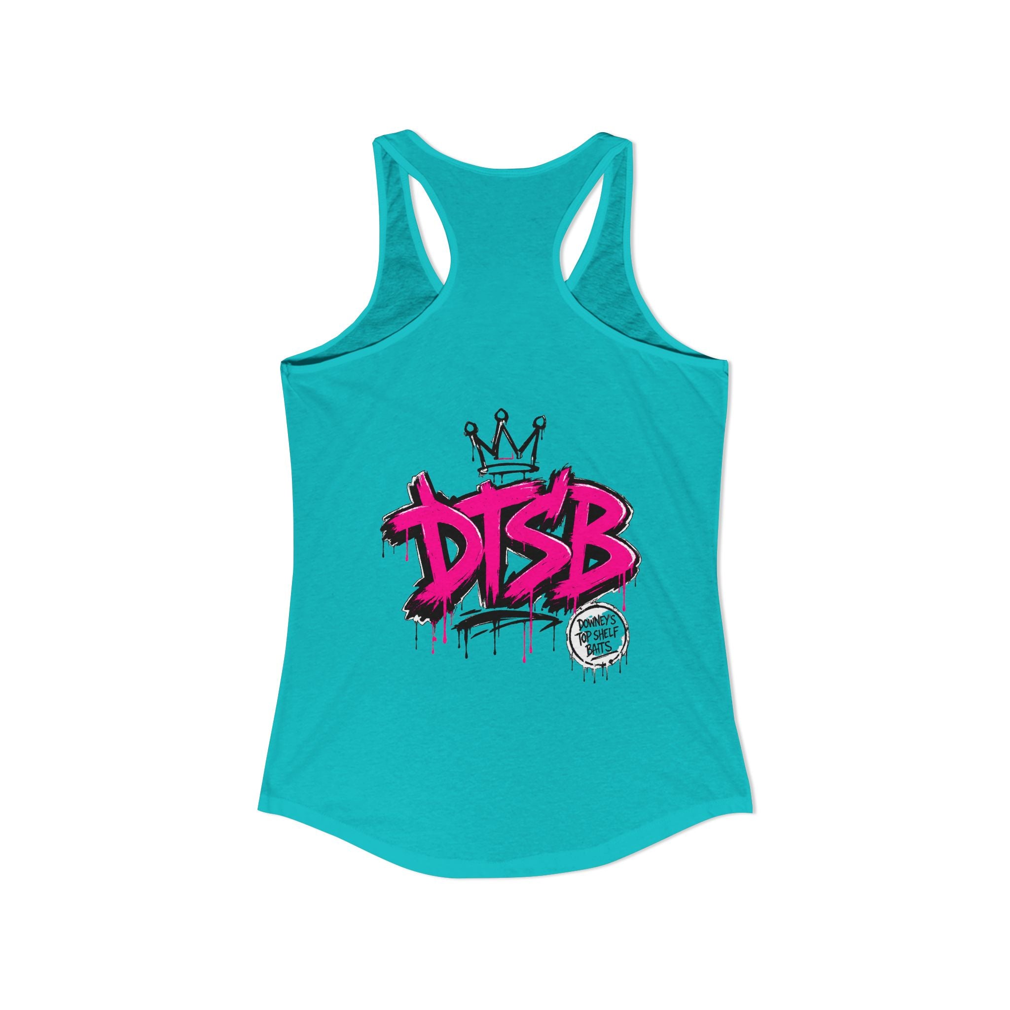 Women's Ideal Racerback Tank Pink Logo