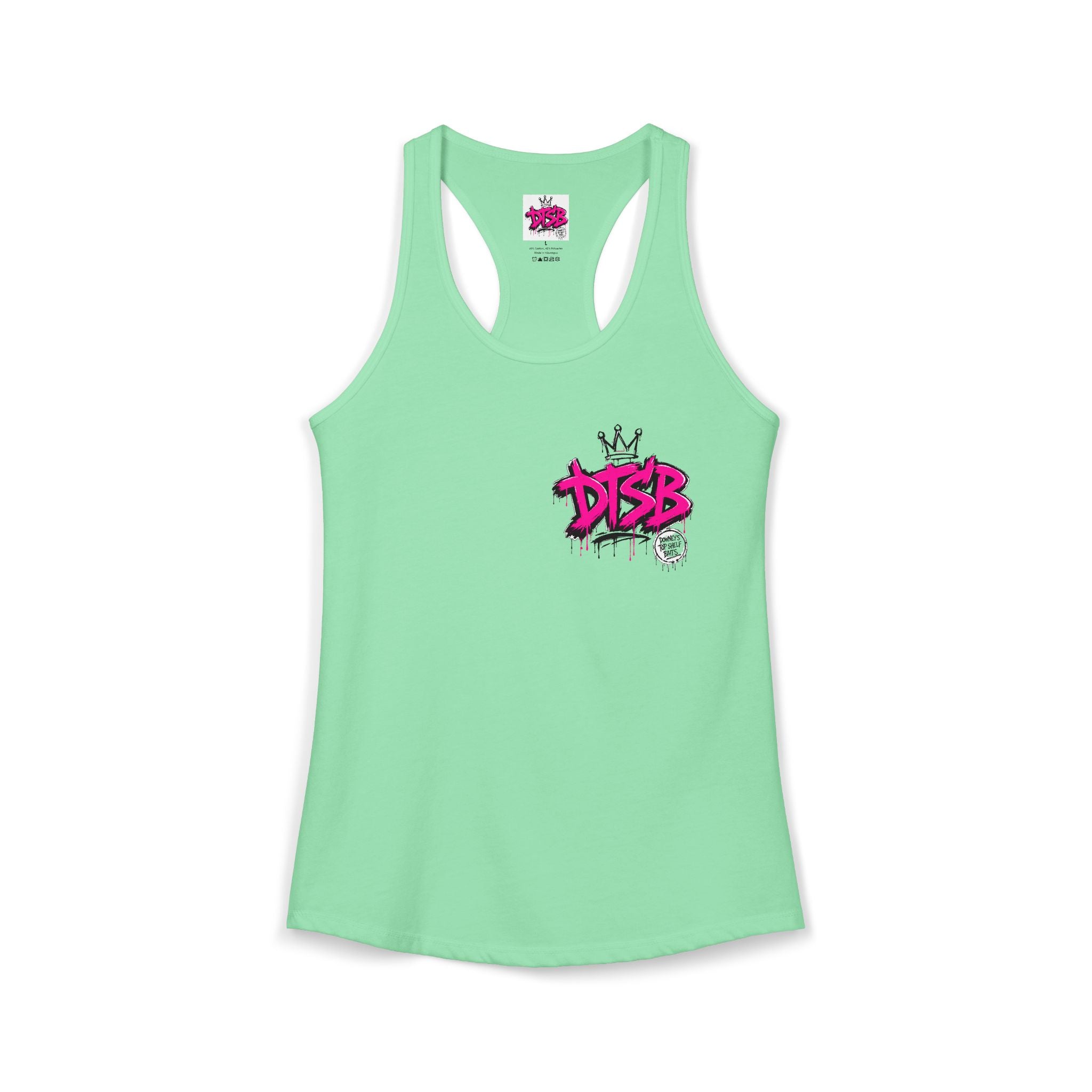 Women's Ideal Racerback Tank Pink Logo