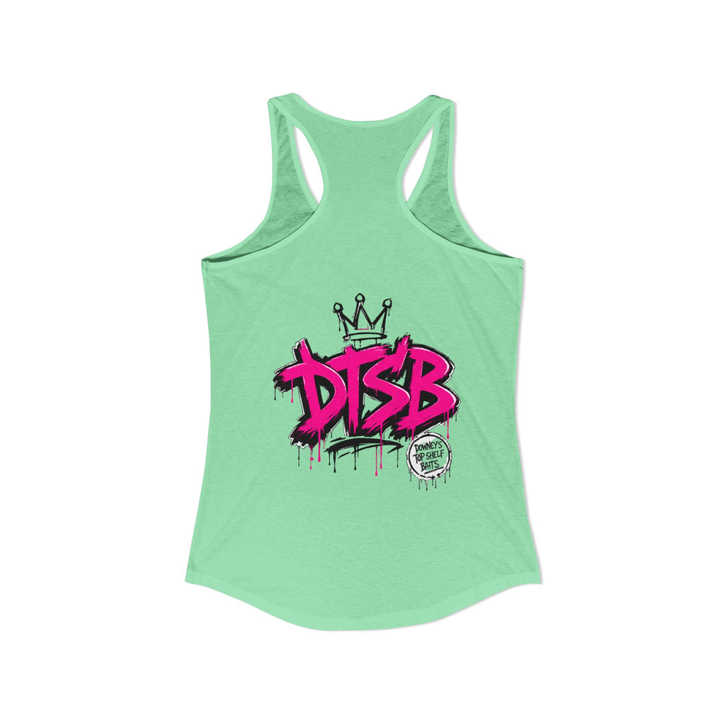 Women's Ideal Racerback Tank Pink Logo