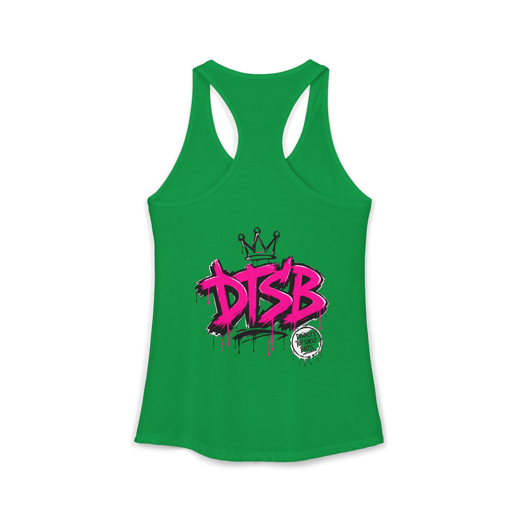 Women's Ideal Racerback Tank Pink Logo