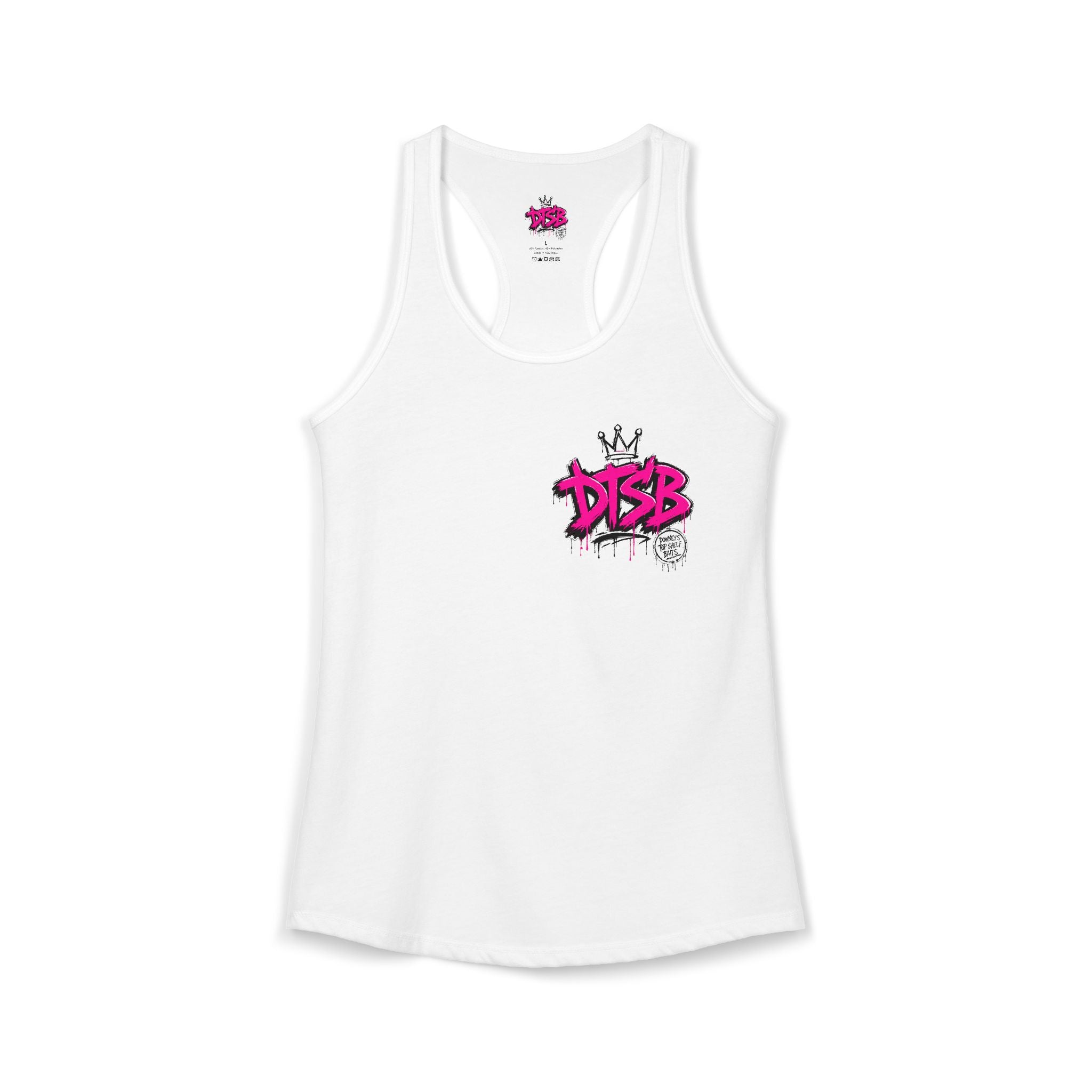 Women's Ideal Racerback Tank Pink Logo