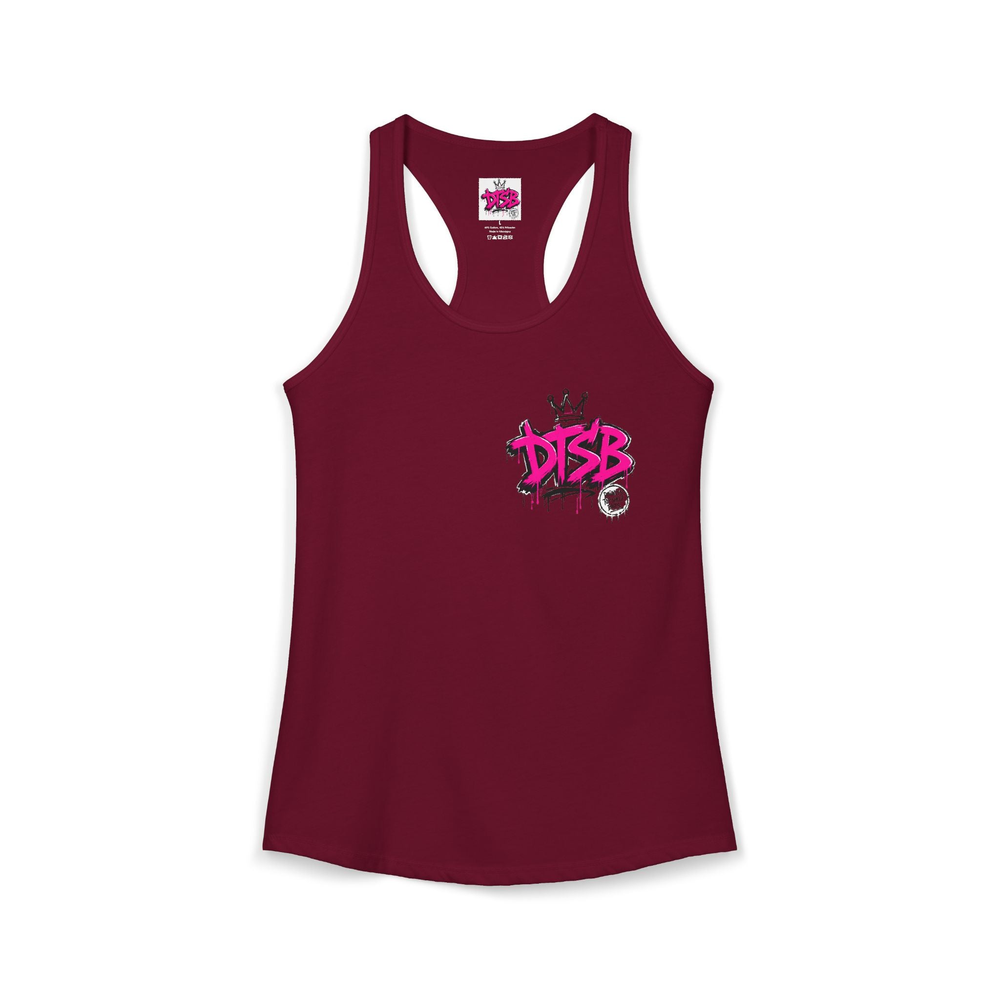 Women's Ideal Racerback Tank Pink Logo