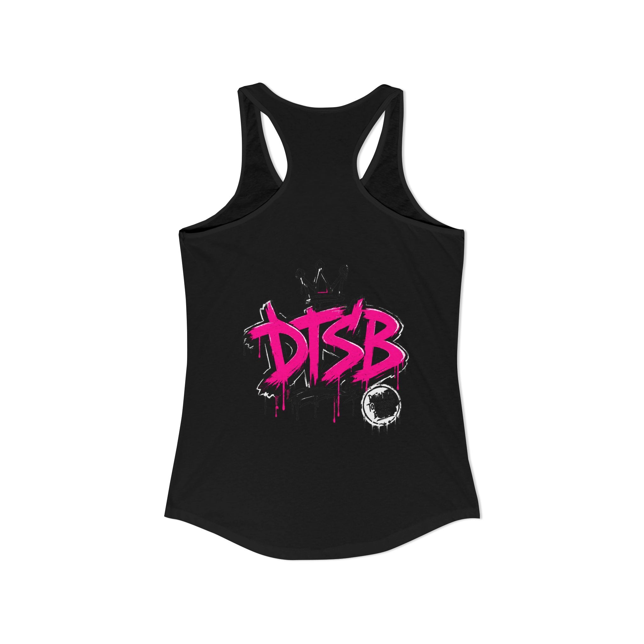 Women's Ideal Racerback Tank Pink Logo
