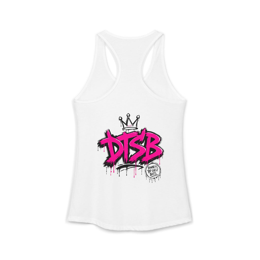 Women's Ideal Racerback Tank Pink Logo