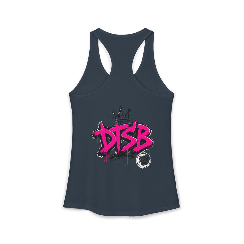 Women's Ideal Racerback Tank Pink Logo