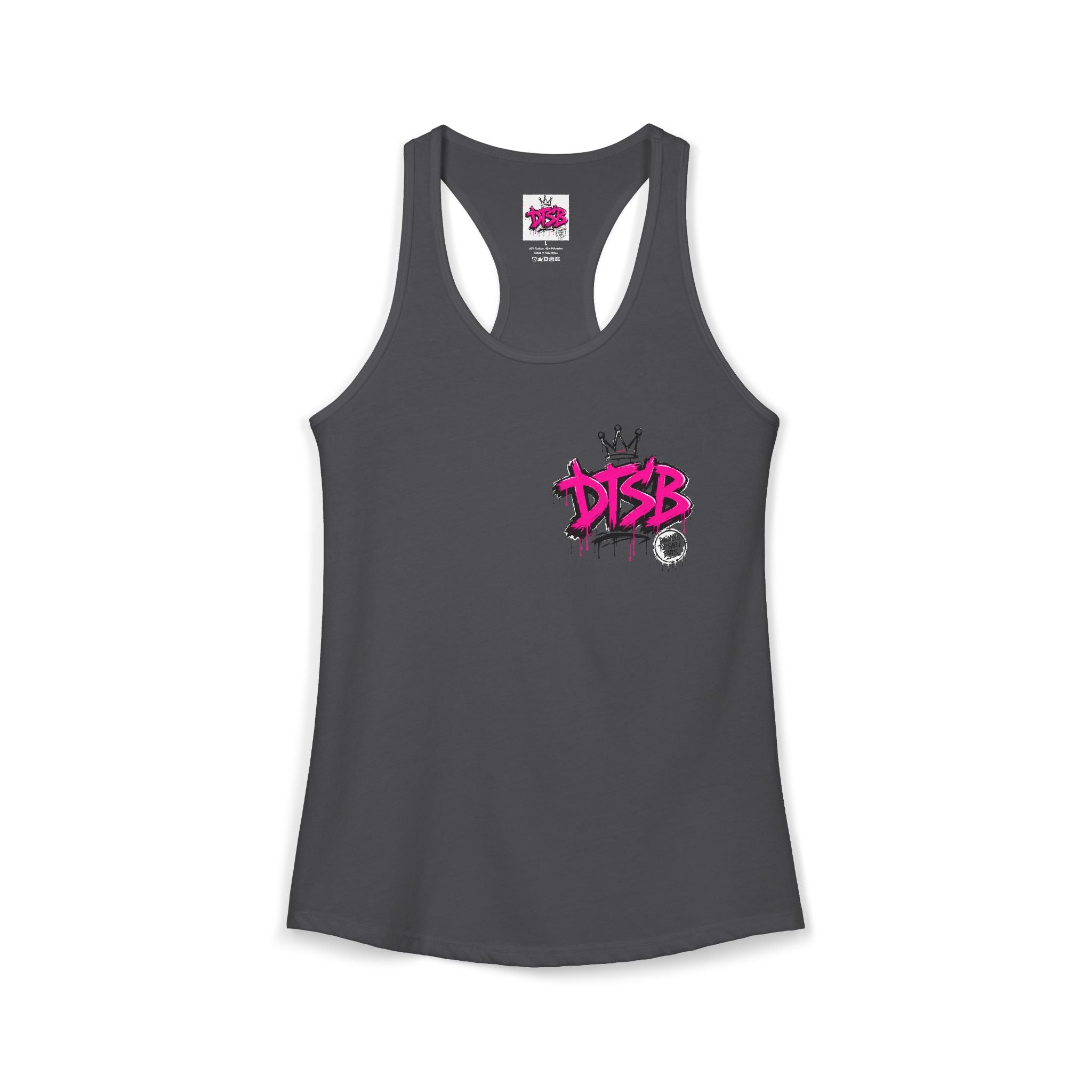 Women's Ideal Racerback Tank Pink Logo