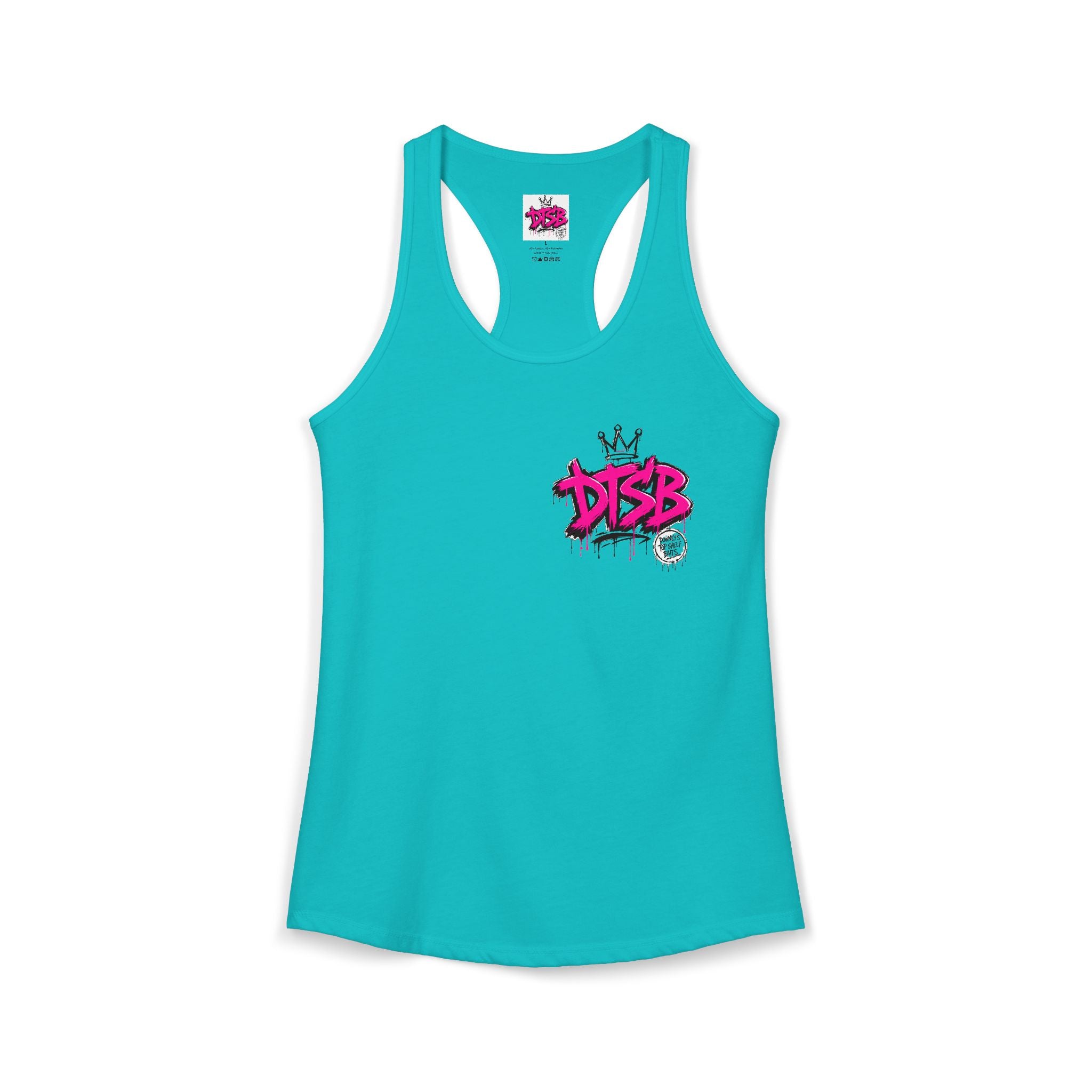 Women's Ideal Racerback Tank Pink Logo