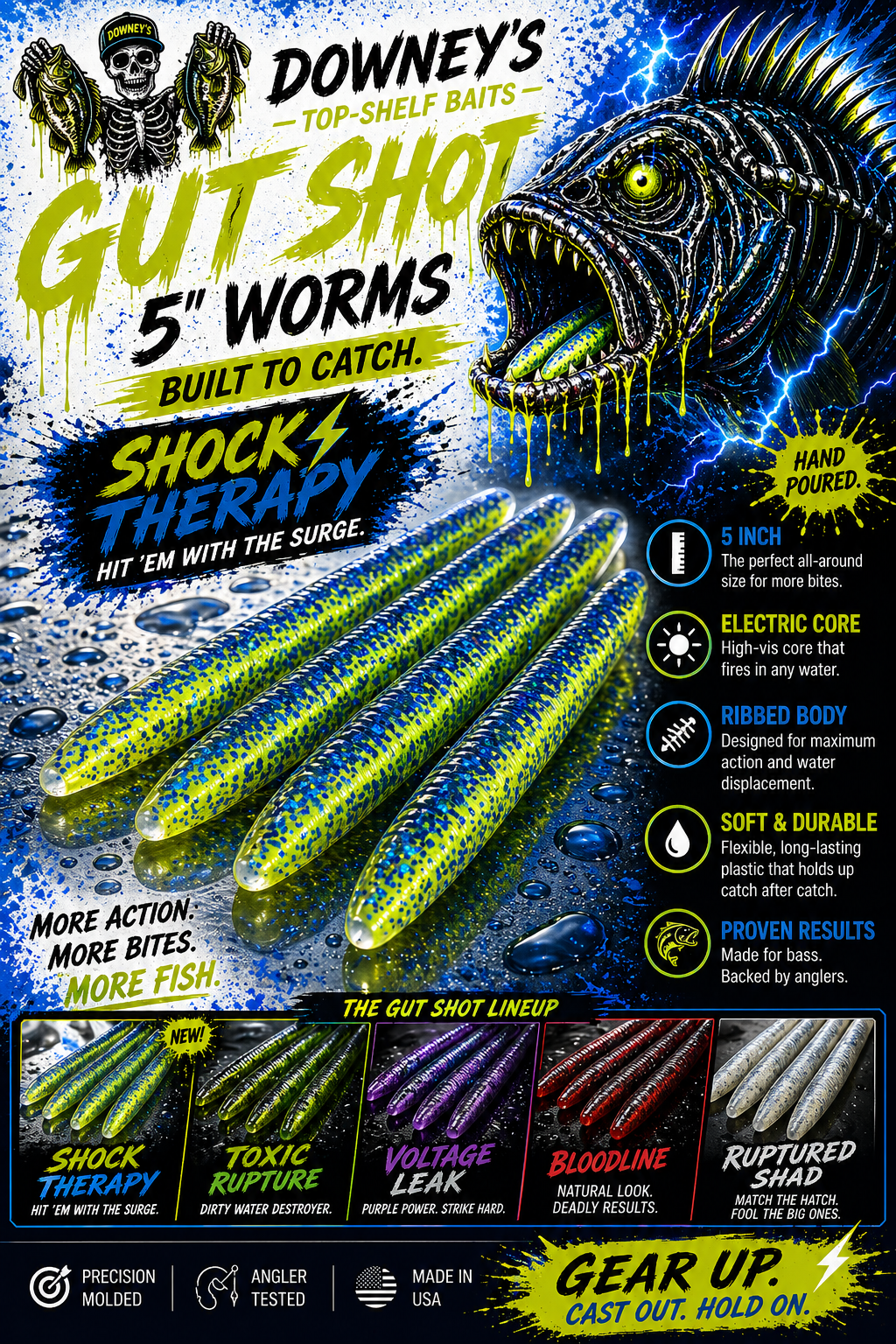 5" Stick worms